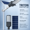 Triton Solar Street Light with 40W LED, 80W monocrystalline solar panel, 12.8V 36Ah LiFePO4 battery and MPPT controller specifications